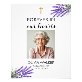 Signo de bienvenida funeral de la foto de Lavender