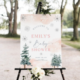 Signo de bienvenida para bebé bebé de invierno