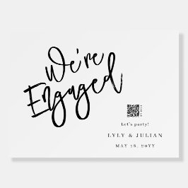 Signo de bienvenida QR de la moderna fiesta de com