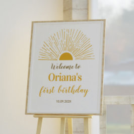Signo de bienvenida Sunshine Baby Shower cumpleaño