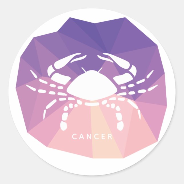 Signo de cáncer de zodiaco pegatina de diseño mode (Anverso)