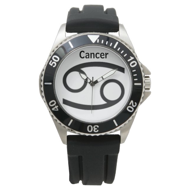 Signo de Cáncer del Zodiaco. Relojes para hombres. (Anverso)