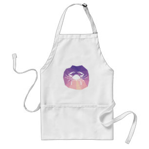 Signo de cáncer zodiaco diseño moderno delantal de