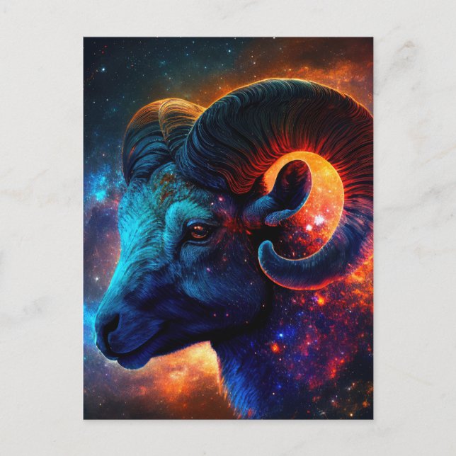 Signo de estrella de Aries Zodiac Postal (Anverso)