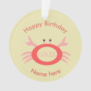 Signo de estrella del cáncer Cangrejo Ornamento ac