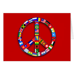 Signo de la paz hecho de las camisetas de las