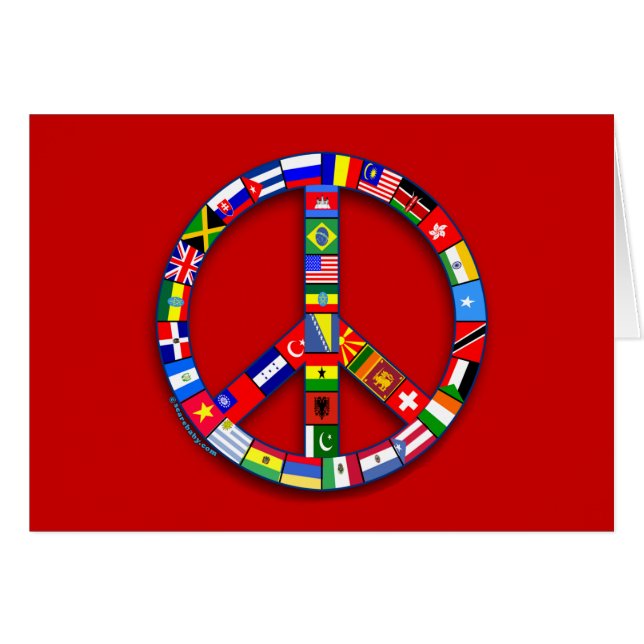 Signo de la paz hecho de las camisetas de las (Anverso (Horizontal))