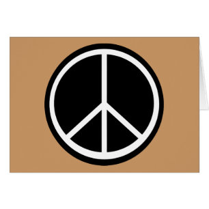 Signo de la paz retro blanco negro clásico