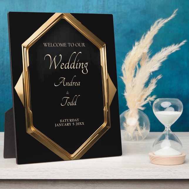 signo de la tabla de fondo negro del marco dorado  (Subido por el creador)