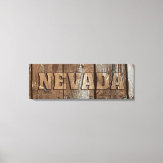 Signo de lienzo rústico de madera de Nevada