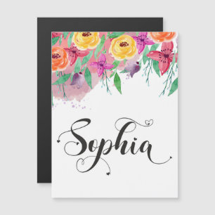 Signo de nombre Sophia caligrafía floral Sophia be