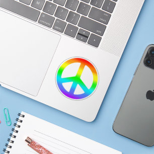Signo de paz arcoiris Pegatina