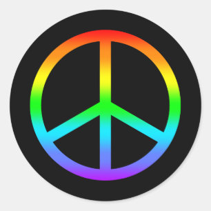 Signo de paz arcoiris Pegatina