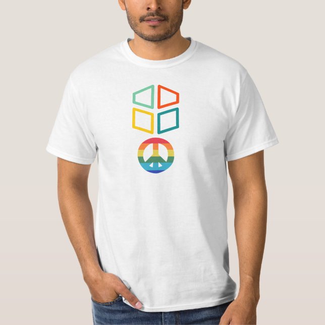 Signo de paz, camiseta hippie (Anverso)