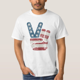 Signo de paz camiseta vintage de Estados Unidos