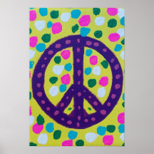 Signo de paz colorida Arte acrílico