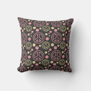 Signo de paz con almohada de puntos de polka