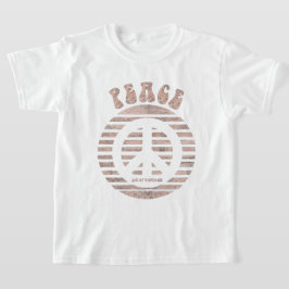 Signo de paz con camiseta de círculo estresado