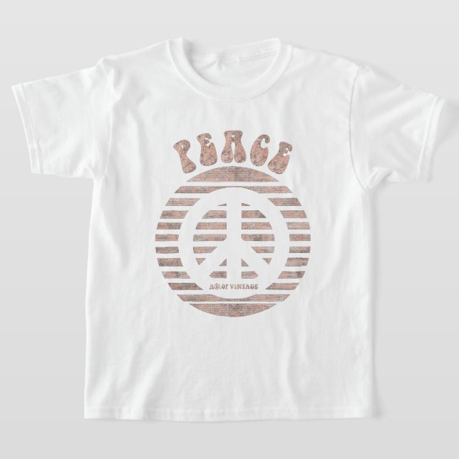 Signo de paz con camiseta de círculo estresado (Distribución)