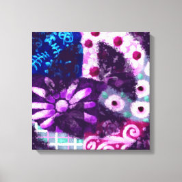 Signo de paz de resumen caprichoso lienzo floral