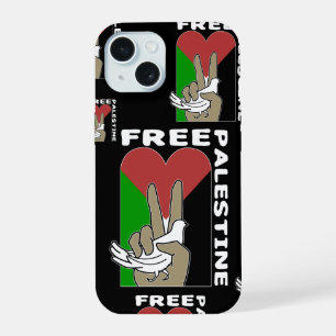 Signo de paz del corazón de paloma palestino libre