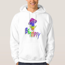Signo de paz del hongo arcoiris sudadera encapucha