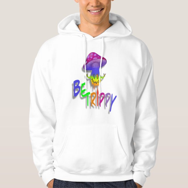 Signo de paz del hongo arcoiris sudadera encapucha (Anverso)