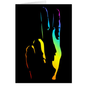 signo de paz del orgullo arco iris