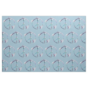 Signo de paz divertida tela de acuarela barnizada