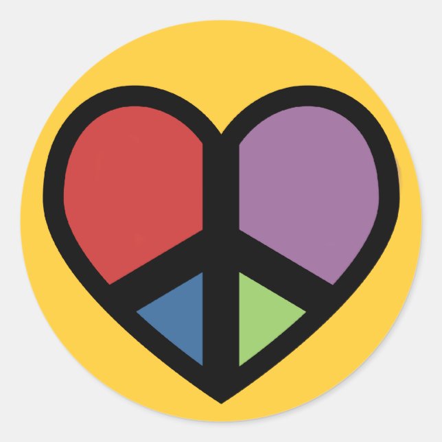 Signo de paz en Pegatinas del corazón (Anverso)