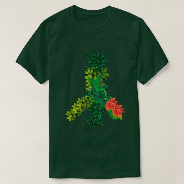 Signo de paz floral camiseta (Diseño del anverso)