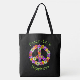 Signo de paz Floral Paz Amor Felicidad a la bolsa