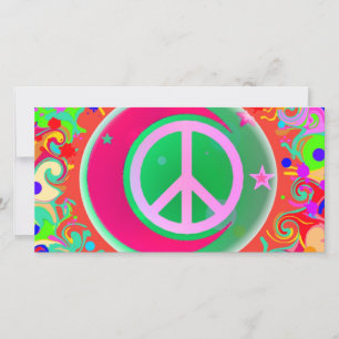 Signo de paz, luna, estrellas y todo