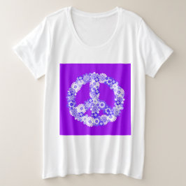 Signo de paz morado floral