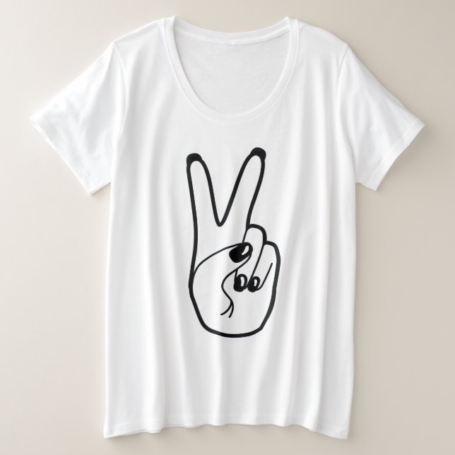 Signo de paz Movimiento de Unidad Blanca y Negra a (Anverso del diseño)
