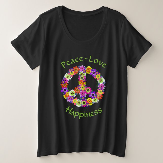 Signo de paz Paz Floral Amor Felicidad (Anverso del diseño)