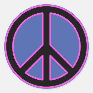 Signo de paz Pegatinas redondos clásicos