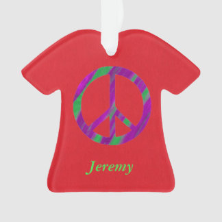 Signo de paz personalizado Ornamentos de Navidad