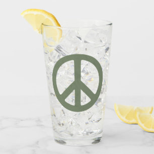 Signo de paz Pint Vidrio para beber