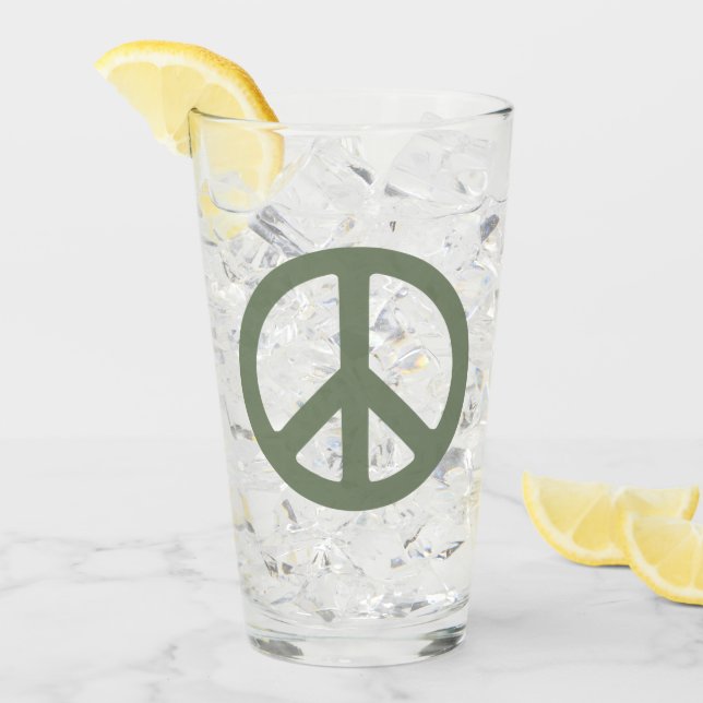 Signo de paz Pint Vidrio para beber (Anverso (hielo))
