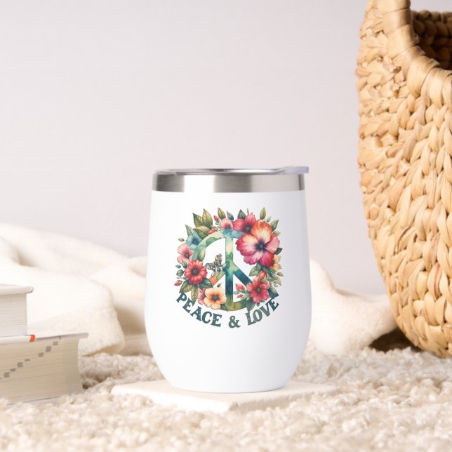 Signo de paz retro "Paz y amor" de los 70 de porra (Sala de estar)