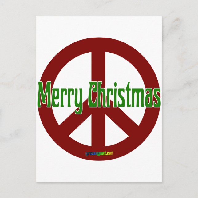 Signo de Paz Roja con Feliz Navidad (Anverso)