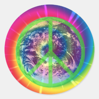 Signo de paz, tierra y Pegatina de tye