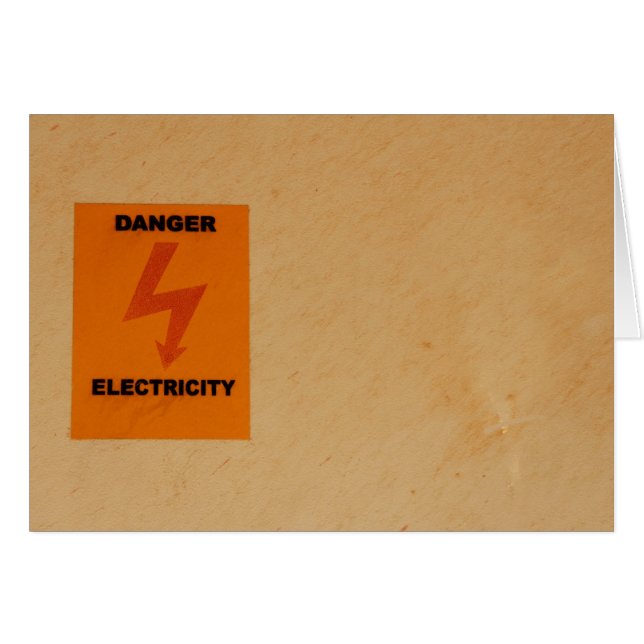Signo de peligro de electricidad (Anverso (Horizontal))