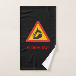 Signo de peligro de pimienta caliente