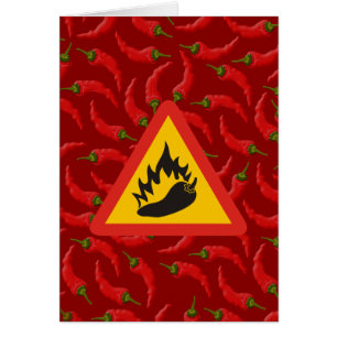 Signo de peligro de pimienta caliente