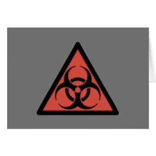 Signo de riesgo biológico rojo