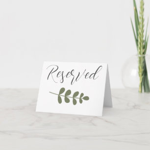 signo de tienda de tarjeta de nota reservada