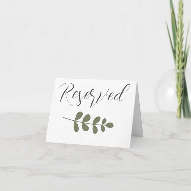 signo de tienda de tarjeta de nota reservada (Anverso)