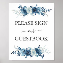 Signo del libro de visitas de bodas florales de co